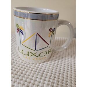 Luxor Las Vegas Vintage Mug Iridescent Palm Tree Pyramid Graphic Coffee Cup